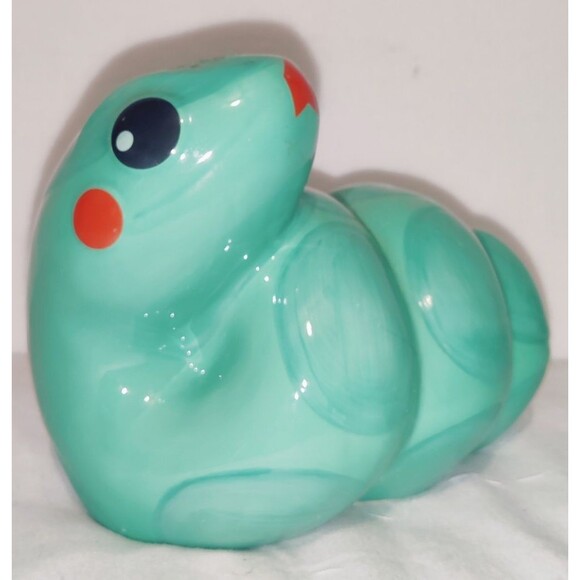 Wells Fargo 2013 Year of the Snake Chinese New Year Ceramic Piggy Coin Bank Teal - Picture 1 of 8